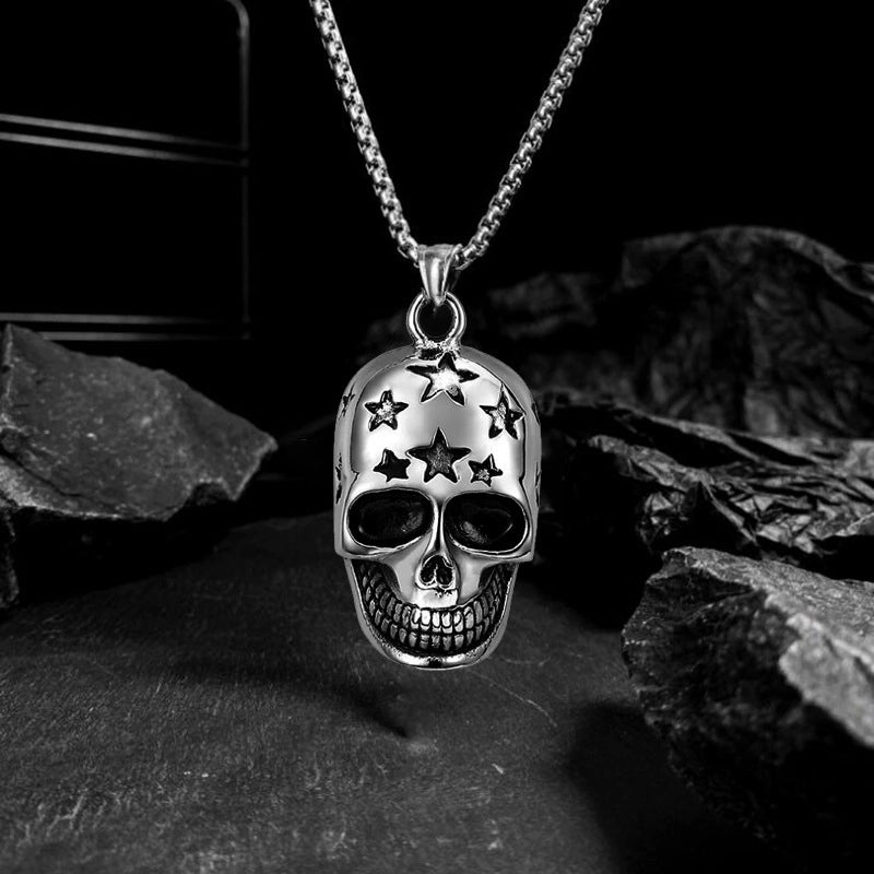 Minimalist Skull Stainless Steel Halloween Men’S Pendant Necklace