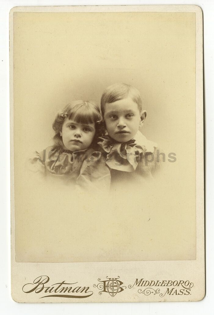 19th Century Children - 19th Century Cabinet Card Photo Poster paintinggraph - Middleboro, MA