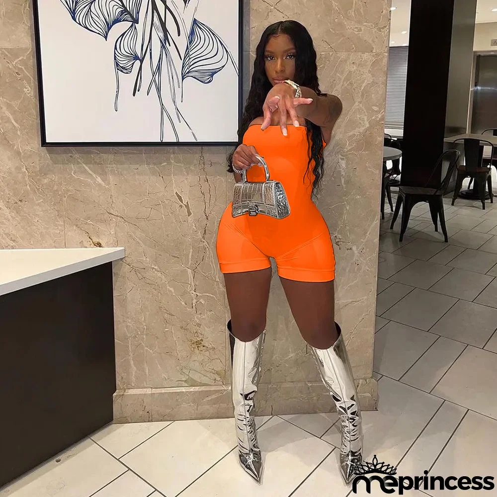 Women Solid Off Shoulder Romper