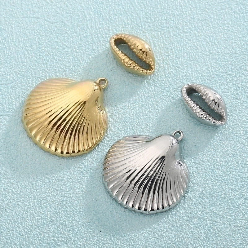 1 Piece Stainless Steel 18K Gold Plated Shell