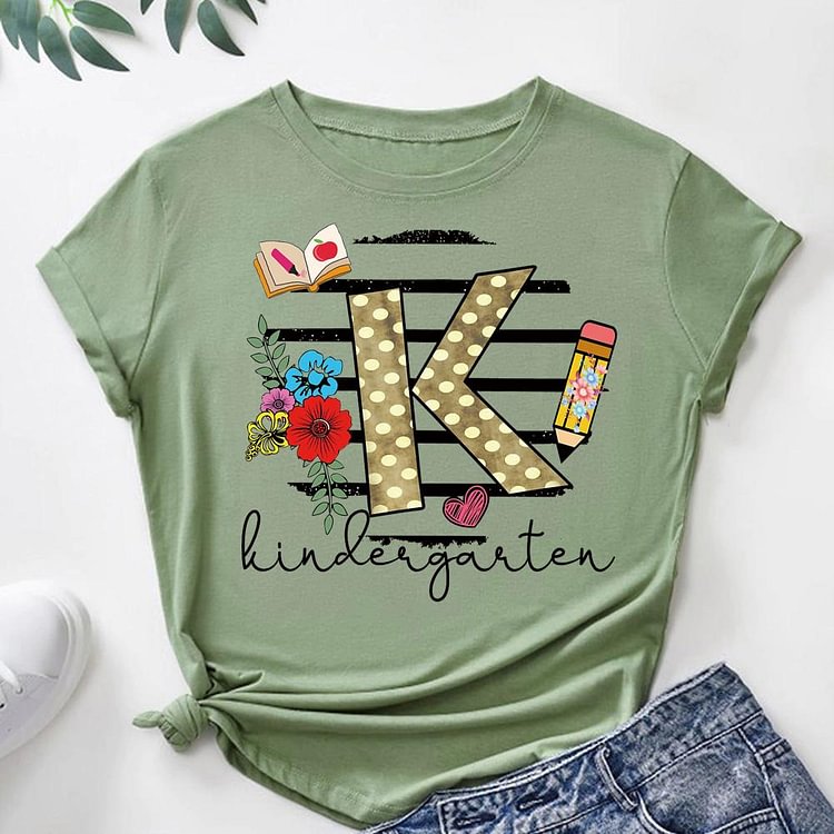 ANB - Happy First Day of Kindergarten Book Lovers Tee-06607