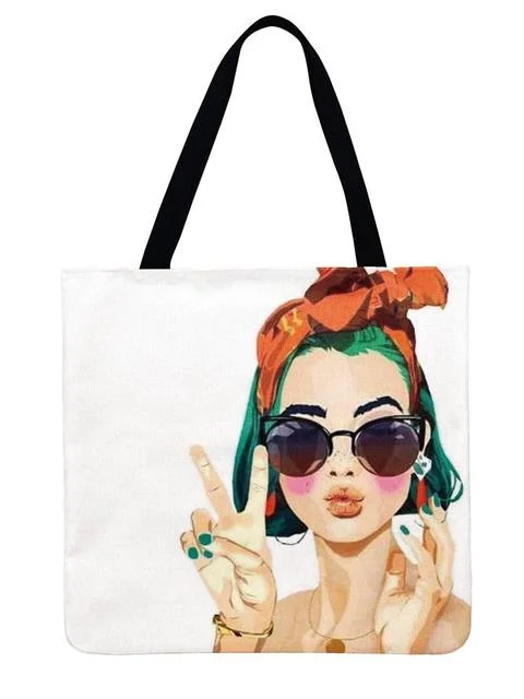Linen Eco-friendly Tote Bag - American Pop Monroe And
