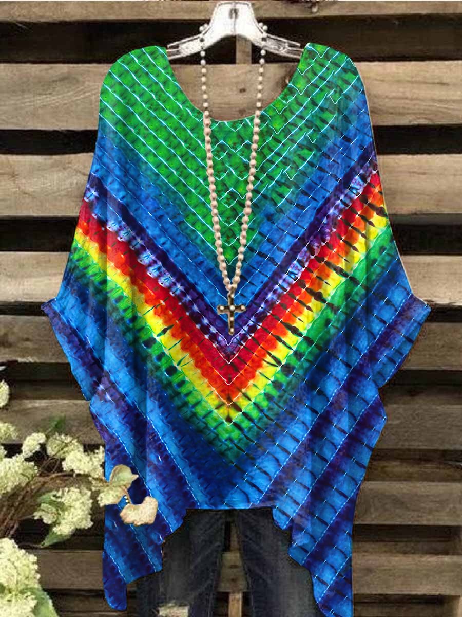 Colorful Plaid Printed Women's Tops