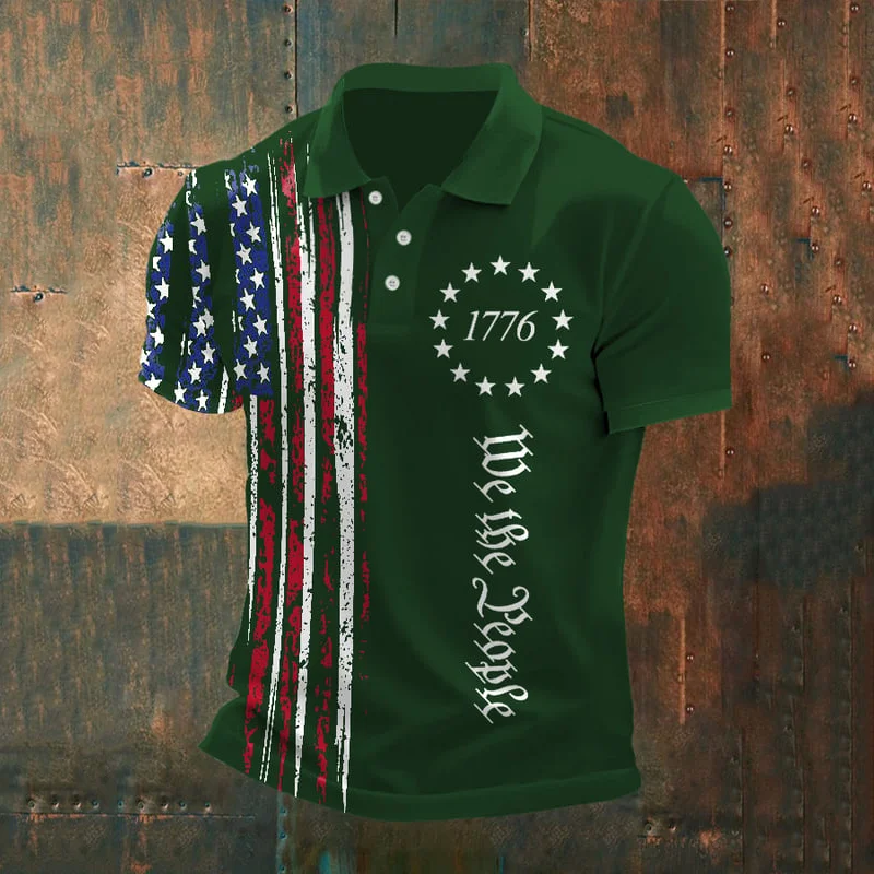 Men's 1776 We The People Print Polo Shirt