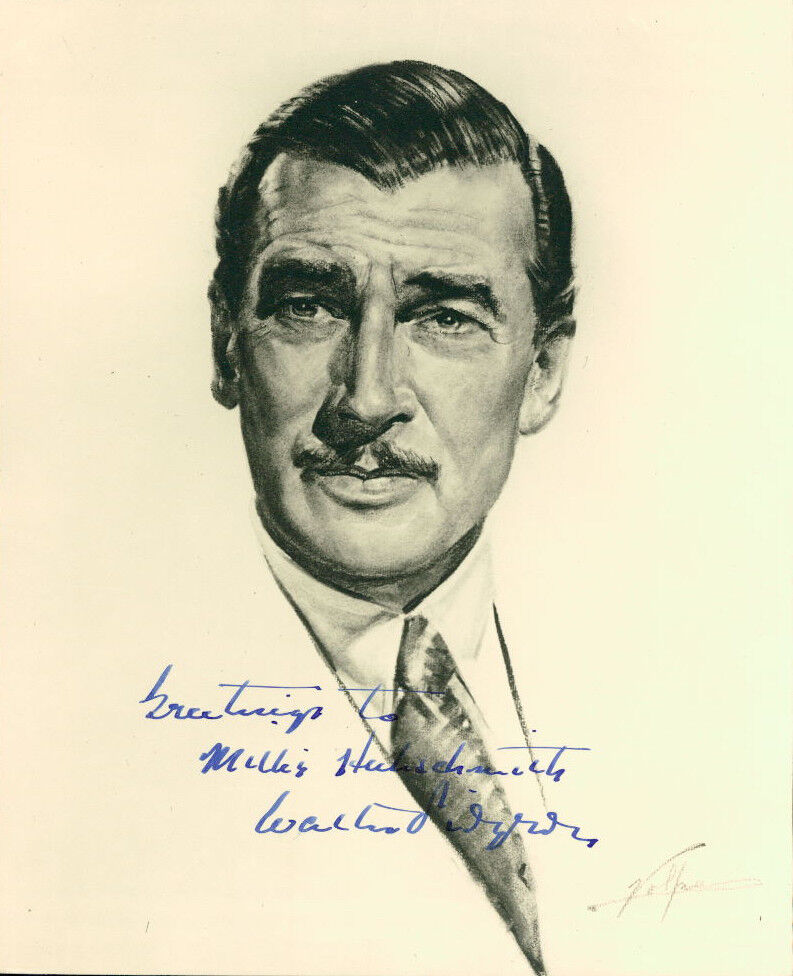 Walter Pidgeon (Vintage, Inscribed) signed Photo Poster painting COA
