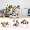 Christmas Antler Bear DIY Double-Sided Desktop Ornaments Diamond Art Kits