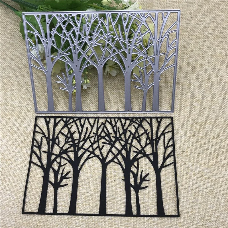 Nice Tree Cutting Dies background Metal Cutting Dies Stencils For Card Making Decorative Embossing Suit Paper Cards Stamp DIY