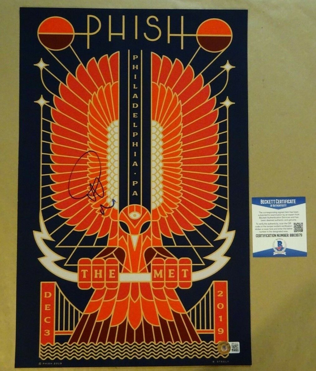 Signed TREY ANASTASIO Autographed PHISH 11x17