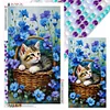 Diamond Painting-DIY Full Round Drill Flower Cat(70*40 CM)