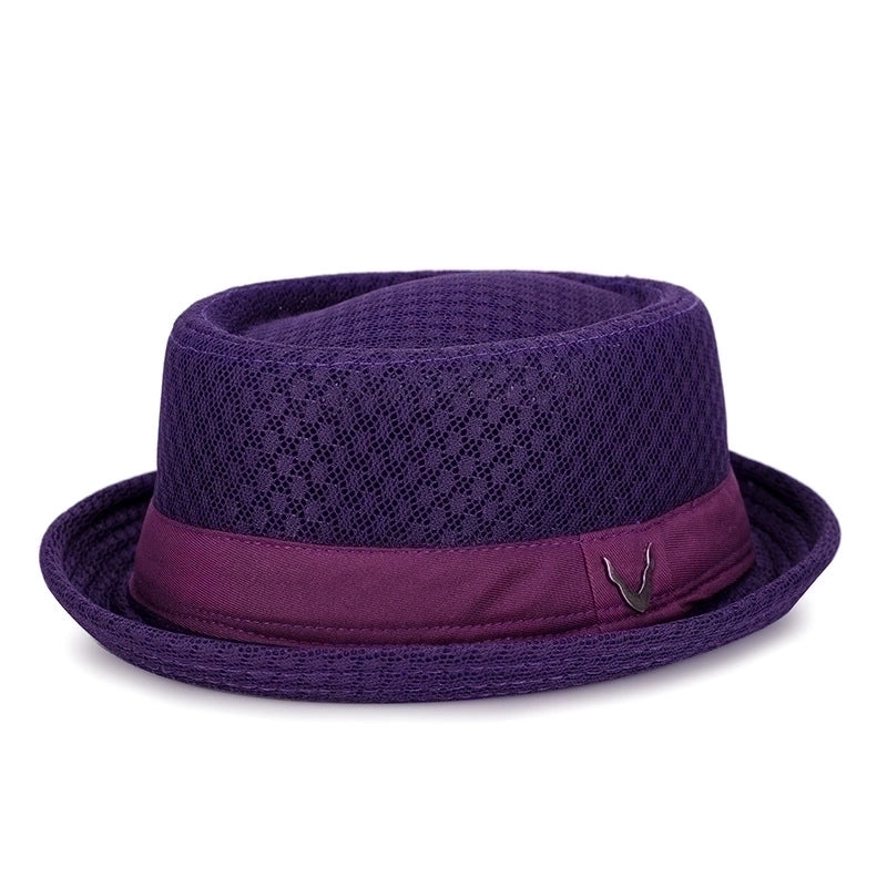 Men’s Elegant Solid Color Side Of Fungus Fedora Hat