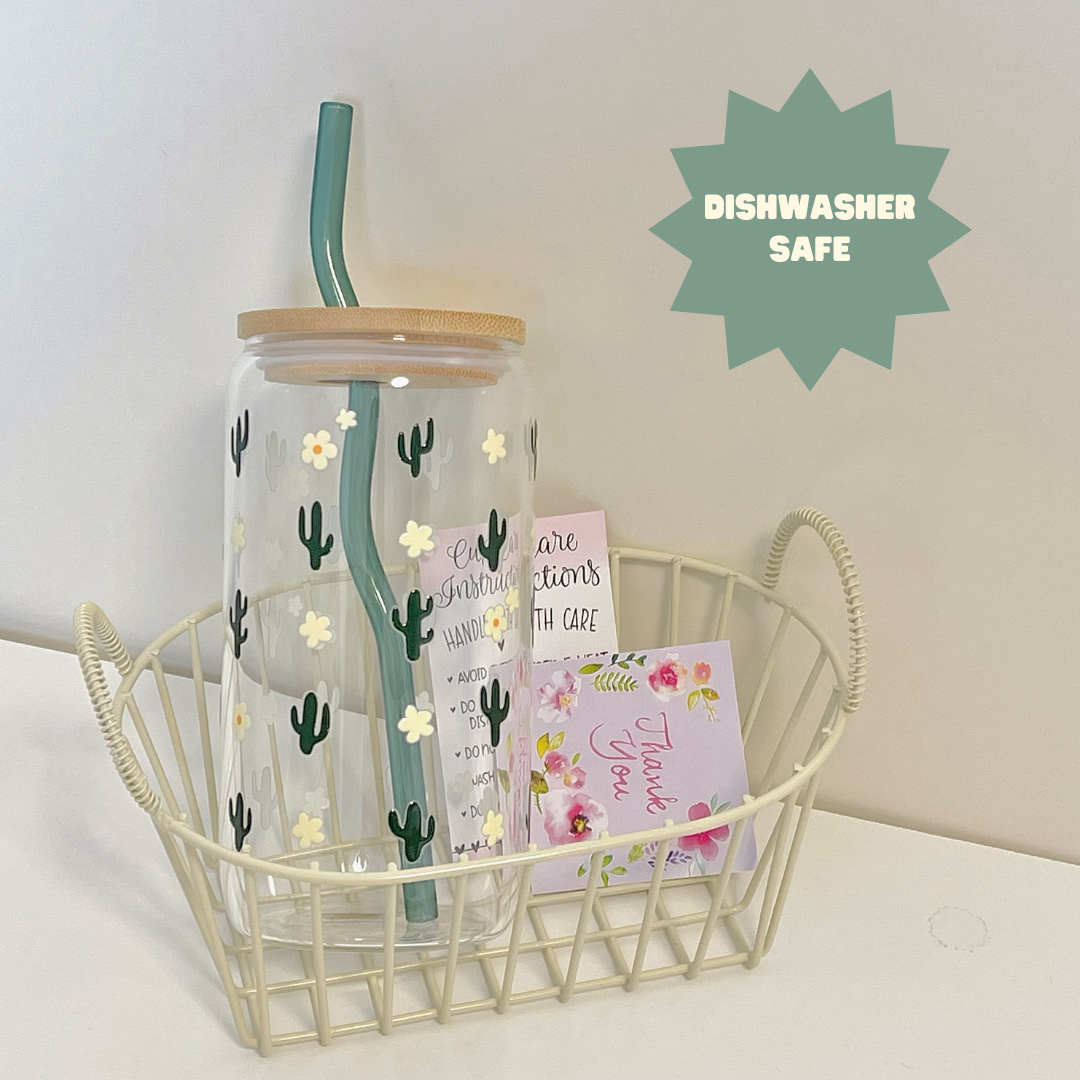Maneifurui™  Tiny Cacti Blossom   Glass Can