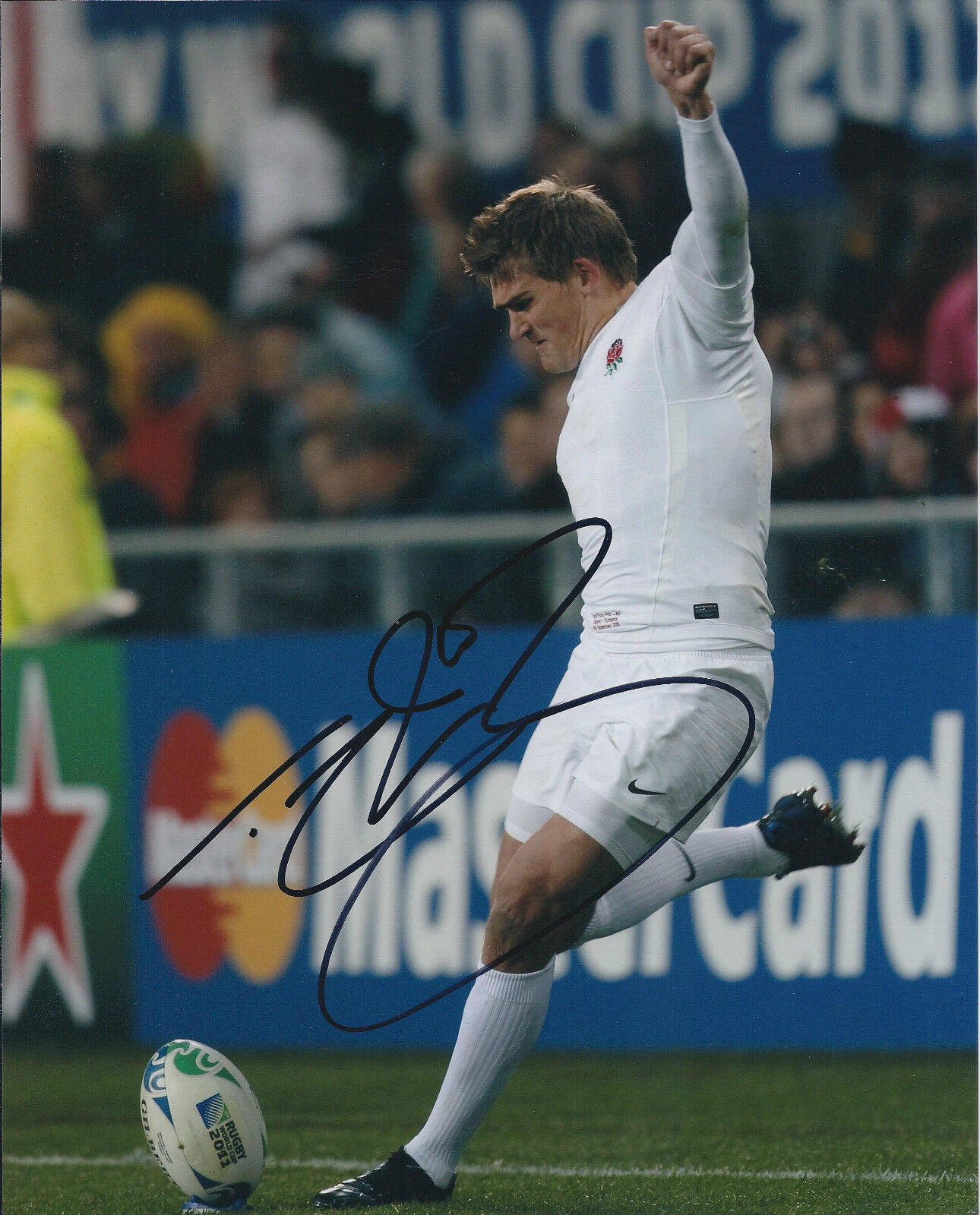 Toby FLOOD Signed Autograph 10x8 Photo Poster painting AFTAL COA RUGBY Union England 6 Nations