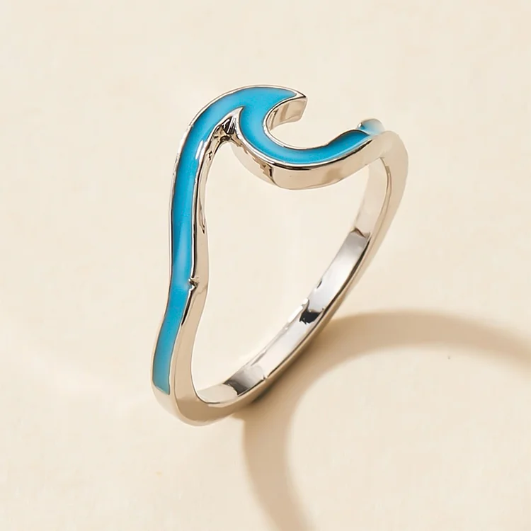 For Daughter - S925 Pick Yourself Up Turquoise Wave Ring