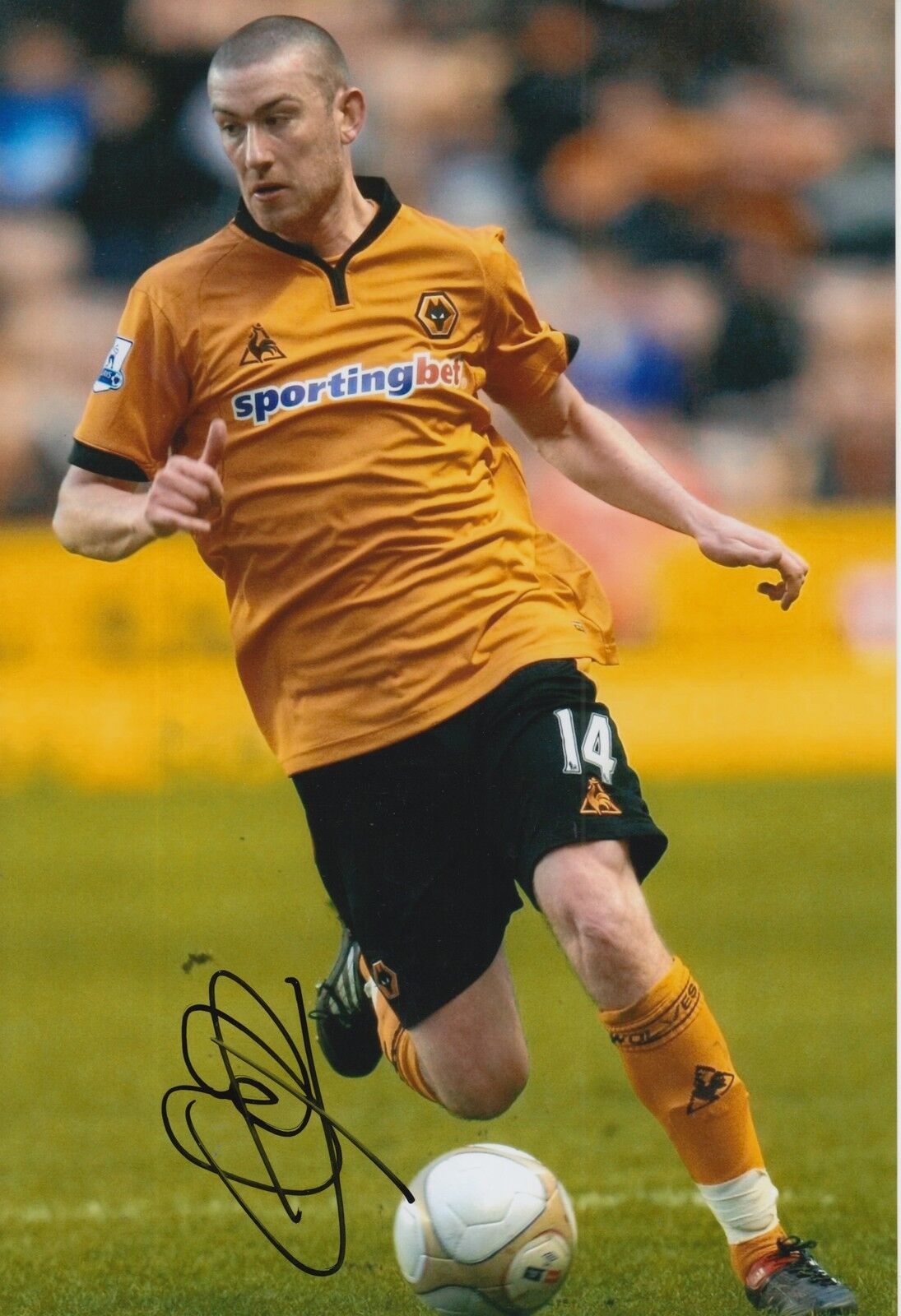 WOLVES HAND SIGNED DAVID JONES 12X8 Photo Poster painting.