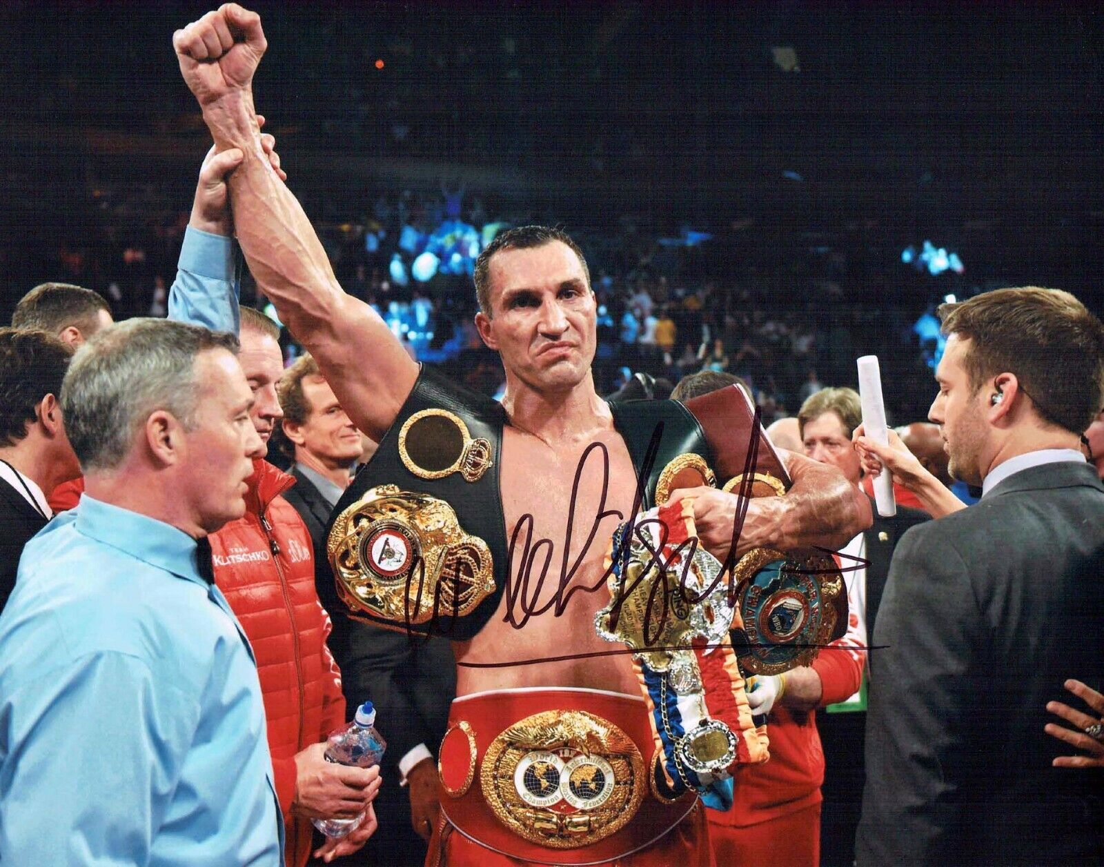 Wladimir KLITSCHKO Champion Boxer Signed 14x11 Photo Poster painting 5 AFTAL COA Dr Steelhammer