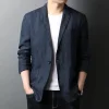 Men's 100% linen casual blazer