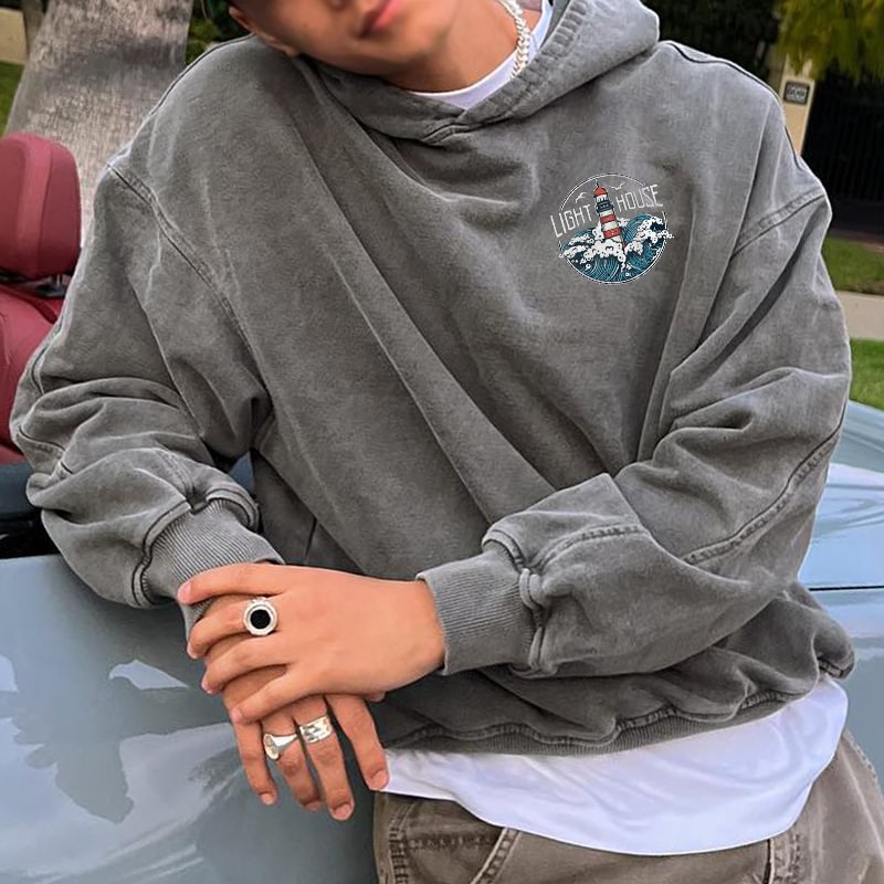 Street Style "Lighthouse" Casual Men's Sweatshirt