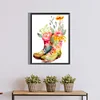 Diamond Painting -DIY Round Drill Flower Boots