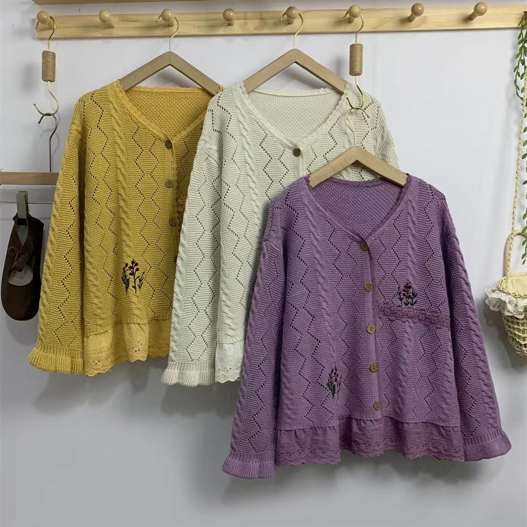 Chicfifth Sweater Women Winter Long Sleeve High Quality Autumn Vintage Top Knitted Cardigan