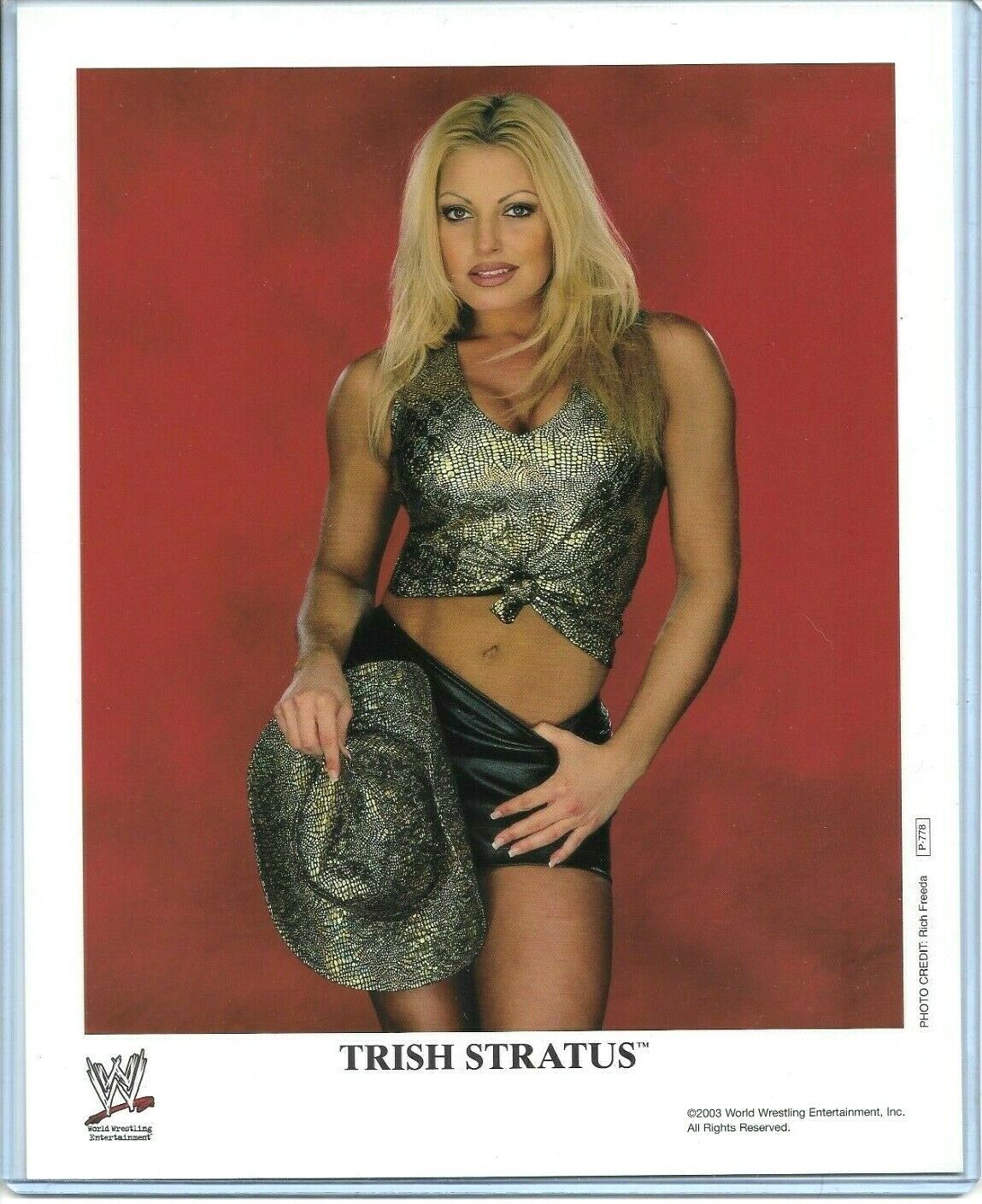 WWE TRISH STRATUS P-778 OFFICIAL LICENSED AUTHENTIC ORIGINAL 8X10 PROMO Photo Poster painting