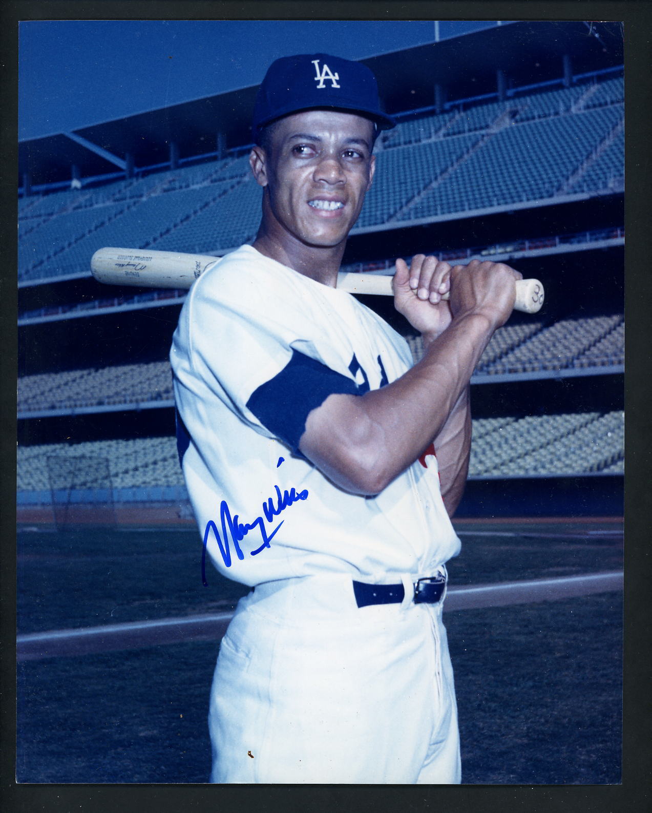 Maury Wills Signed Autographed 8 x 10 Photo Poster painting Los Angeles Dodgers (AJ)