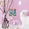 (US Only)PET Double Sided Special Shaped Easter Alphabet DIY Diamond Painting Keychain