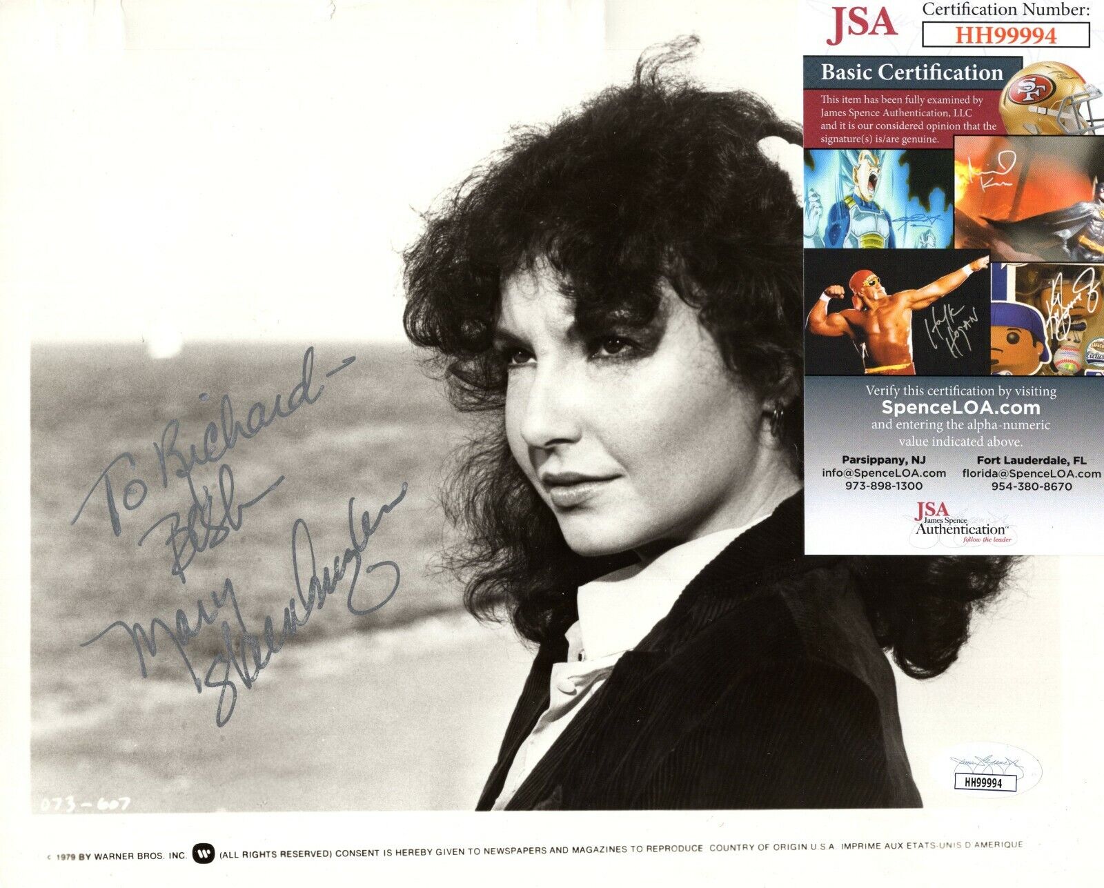 Mary Steenburgen Actress Hand Signed Autograph 8x10 Photo Poster painting with JSA COA