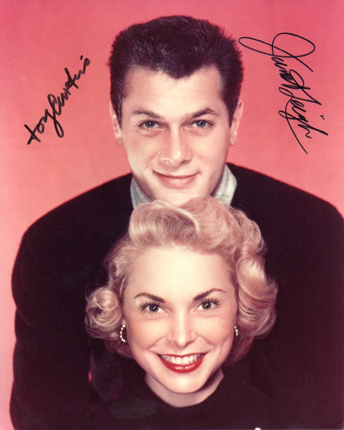 Tony Curtis Janet Leigh  Signed 10 by 8 inches Photo Poster painting Autograph