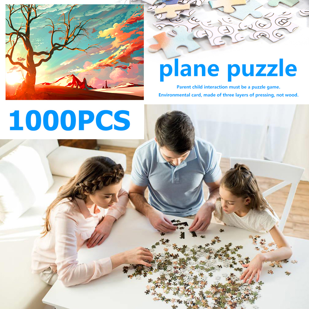 

Sunset Tree - 1000 Pieces Jigsaw Puzzle, 501 Original