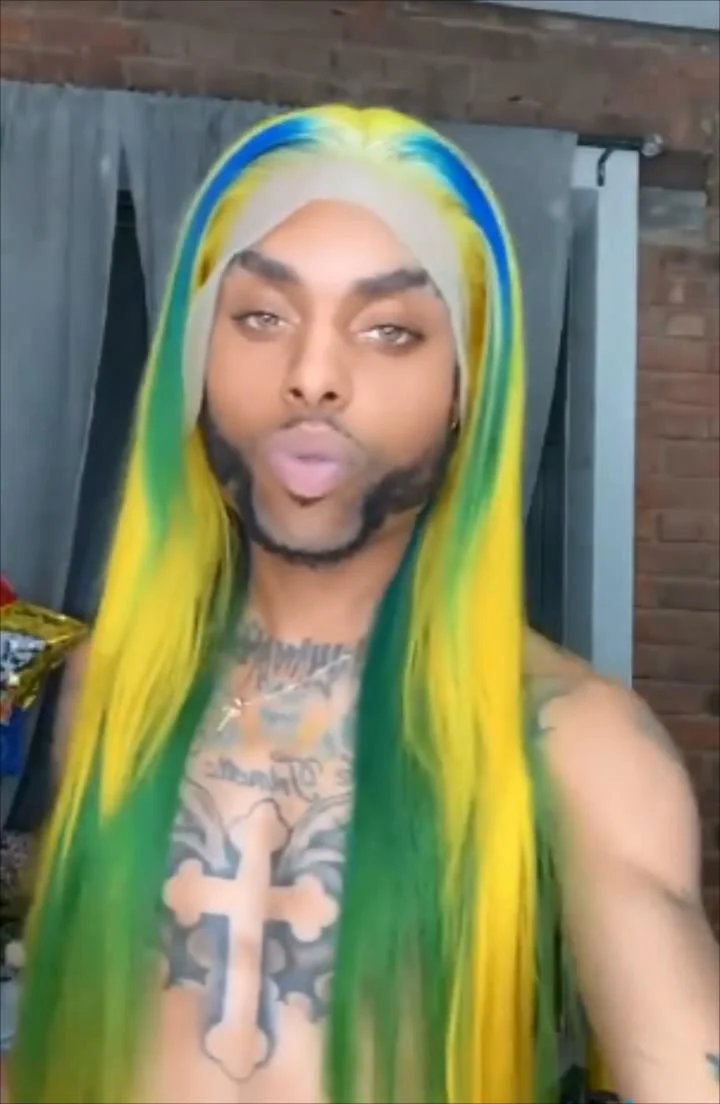 ELCNEPAL® | (✨NEW) YELLOW MIX GREEN  COLORFUL WIG STRAIGHT WIG 100% REAL HAIR ELCNEPAL