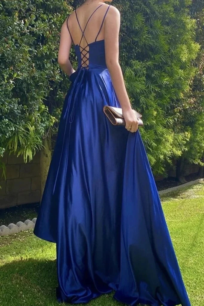 Simple royal blue prom on sale dresses