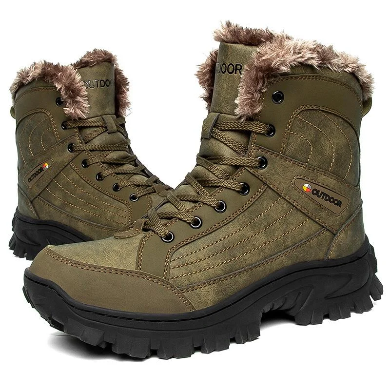 Men's outdoor winter plush tactical boots / [viawink] /