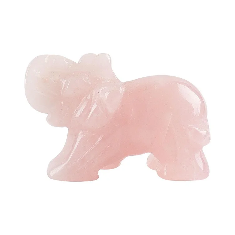 Carved Healing Crystals Gemstones Elephant Statue Figurine Animal Bulk