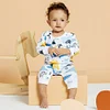 Spring Autumn New Baby Girl Boy Dinosaur Print Long Rompers