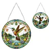 (US Only)PVC Glass Special Shaped Hummingbird Diamond Painting Hanging Sign Windows Decor