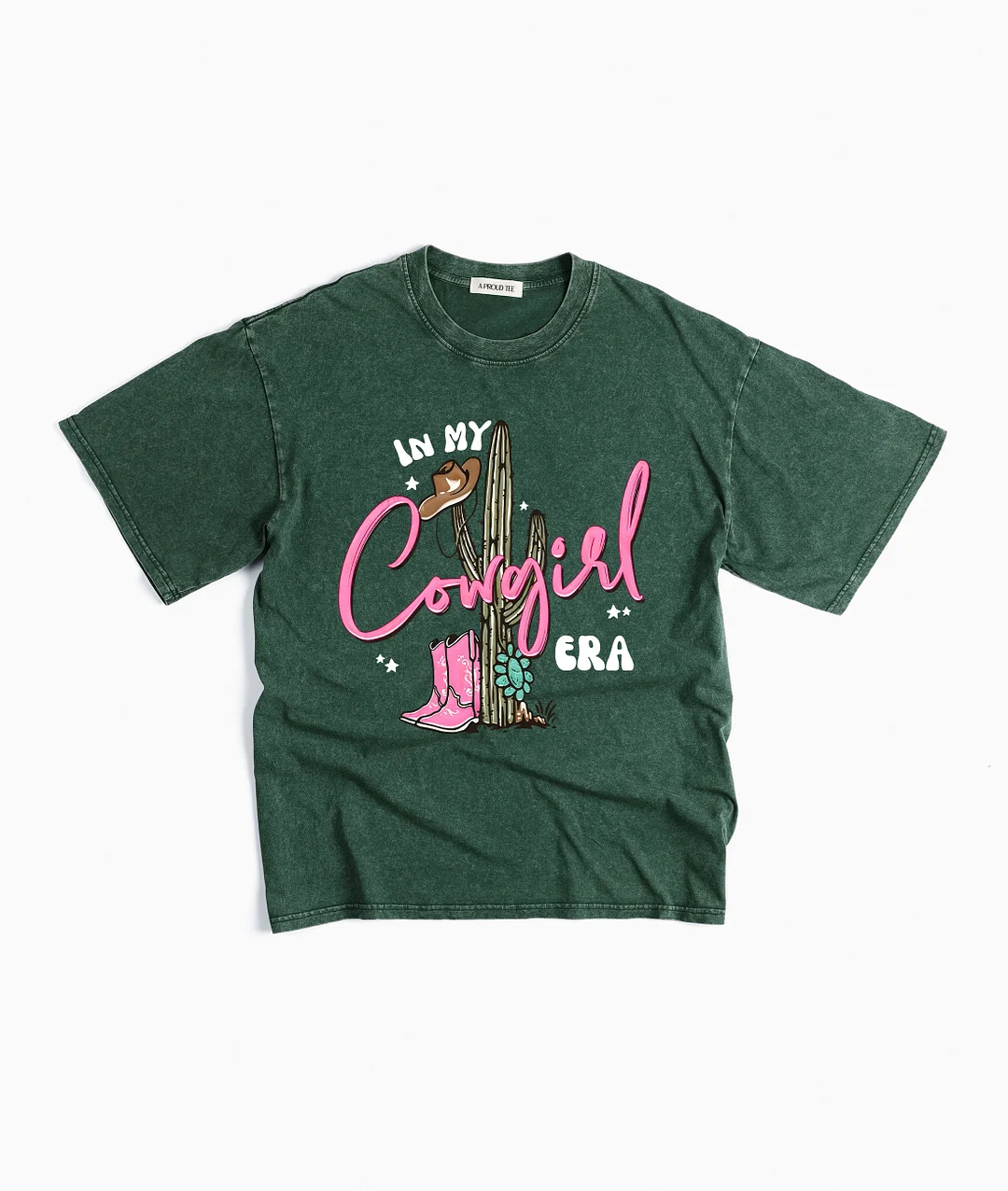 In My Cowgirl Era Western Acid Wash T-shirt