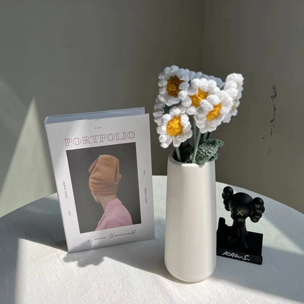 Creative flowers hand-woven daisies home decoration simulation flowers