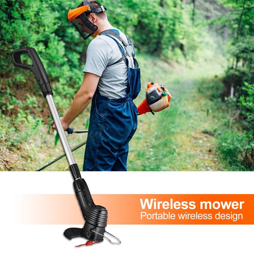 Electric Grass Trimmer Cordless Handheld Lawn Mower Garden Weeder Machine