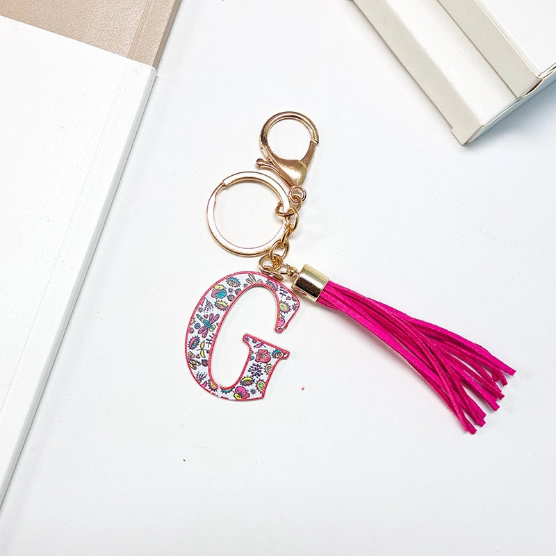 Elegant Streetwear Letter Pu Leather Alloy Women’s Bag Pendant Keychain