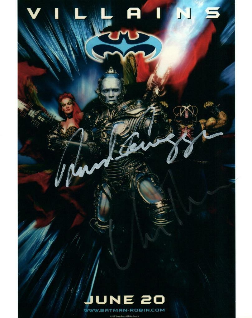 Uma Thurman Arnold Schwarzenegger Signed 8x10 Photo Poster painting Autographed Picture plus COA