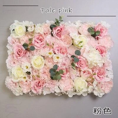 40x60cm Silk Rose Flower Champagne Artificial Flower DIY Wedding Decoration Flower Wall Panels Romantic Wedding Backdrop Decor 1118