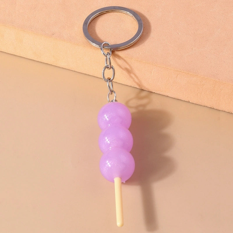 Minimalist Sugar Gourd Alloy Glass Keychain
