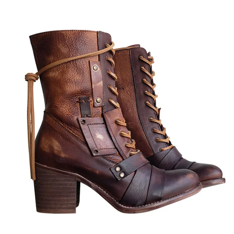 Women's Autumn And Winter Knight Boots Retro Rivet Plus Size Boots