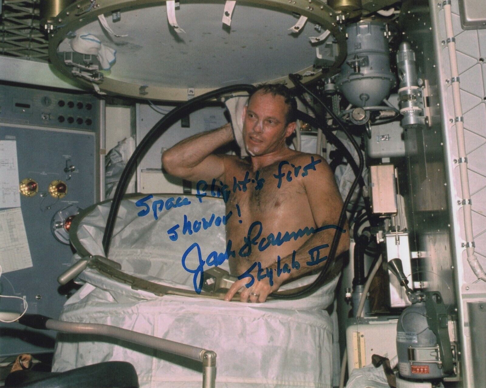 JACK LOUSMA SIGNED AUTOGRAPH NASA ASTRONAUT SPACE SKYLAB 2 8X10 Photo Poster painting