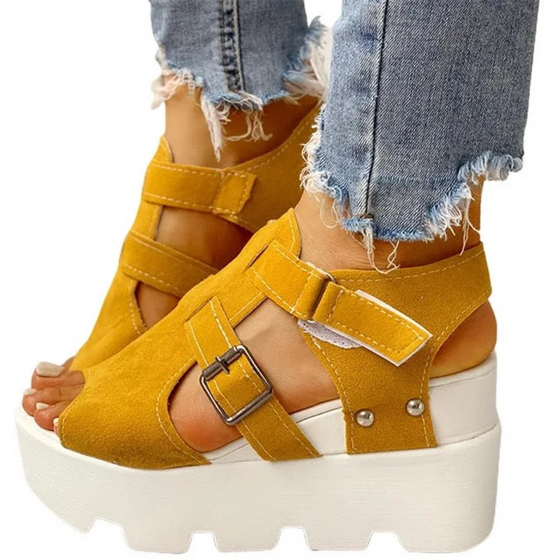 Summer Women Peep Toe Sandals Ladies High Heel Slippers Women Summer Beach Shoes Casual Platform Shoes Women Open Toe Sandals