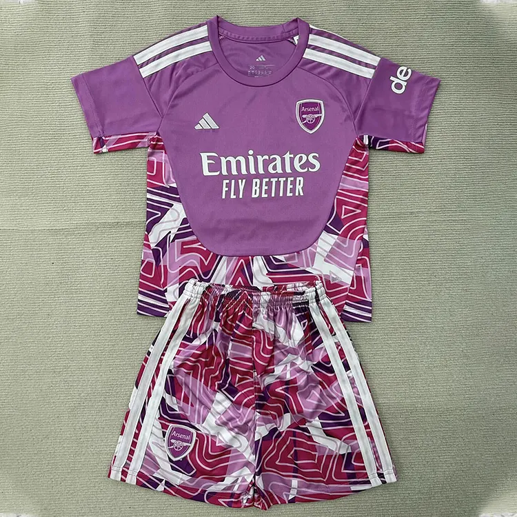 Kids Arsenal 26/27 Pink GK Jersey 1:1 Thai Quality
