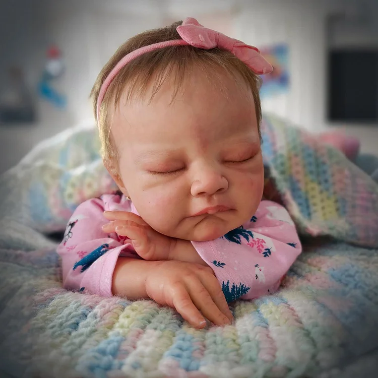  [New Series] 20" Asleep Reborn Girl Cute Truly Handmade Reborn Doll Named Arisde with Heatbeat Coos and Breath - Reborndollsshop®-Reborndollsshop®