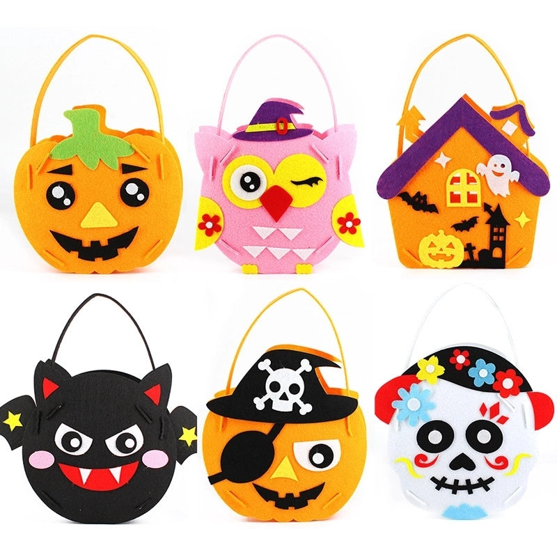 Halloween Children Unisex Nonwoven Pumpkin Cute Minimalist Round Open Handbag