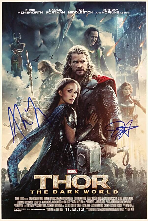 ALAN TAYLOR + JAIME ALEXANDER Signed Thor: The Dark World 12x18 Photo Poster painting DIRECTOR