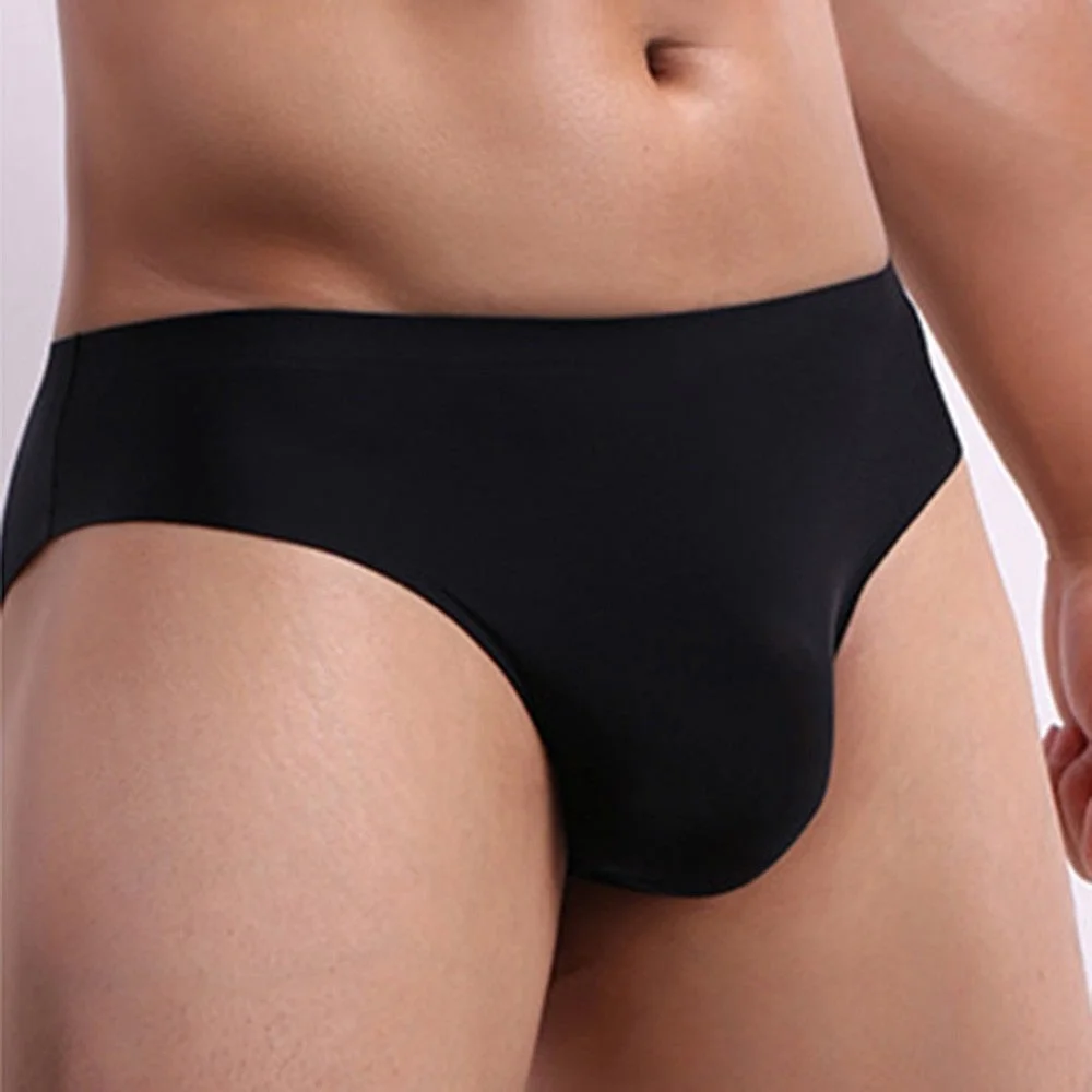 Aonga 3D Ice Silk Men Underwear Seamless Briefs Ultra-thin   Underwear Breathable  Pouch Calzoncillos L-xXL